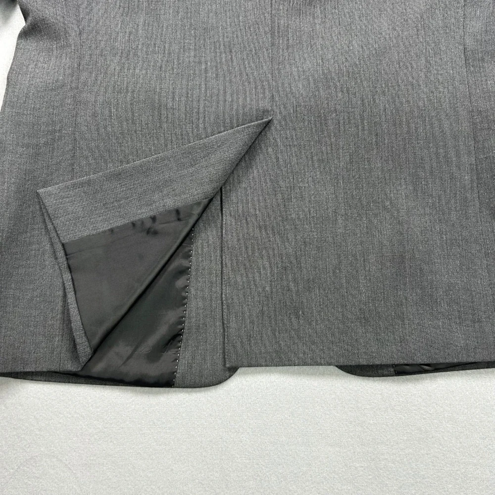 Chaps Mens Suit Jacket Blazer 40R Gray‎ Stretch Two Button Notch Lapel 40 R FLAW